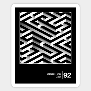 Aphex Twin - Xtal / Minimalist Style Graphic Design Magnet